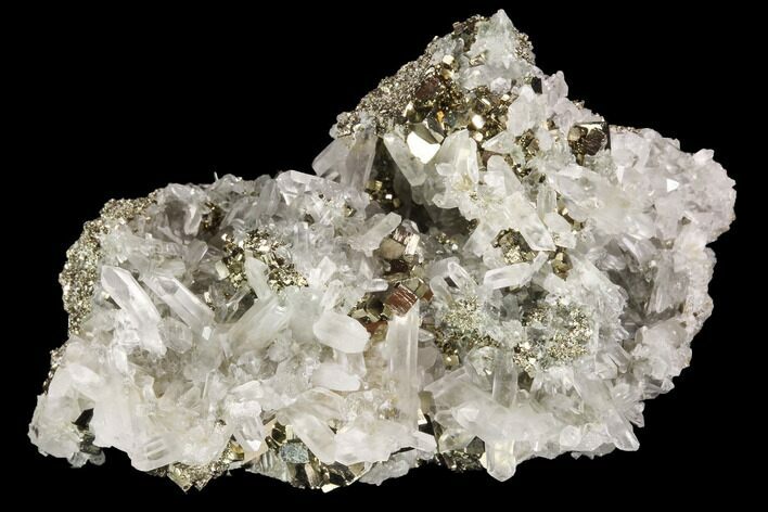 Quartz and Pyrite Crystal Cluster - Peru #99677